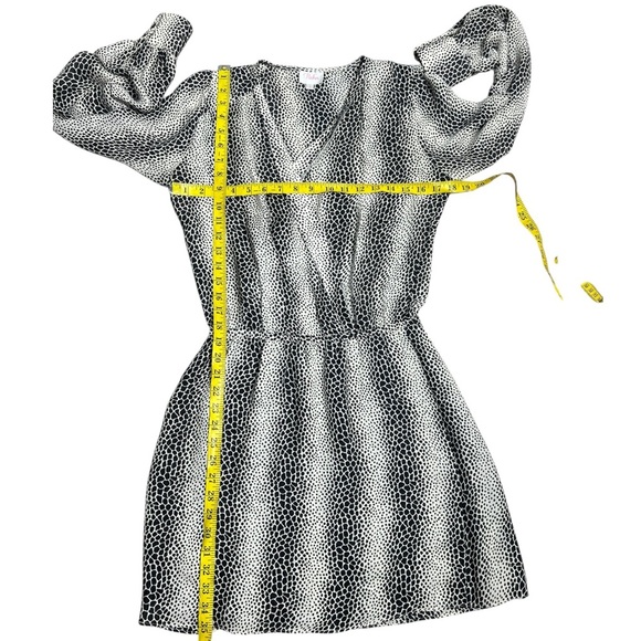 Parker cream and black snakeskin print silk dress size S - Picture 5 of 5